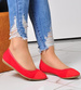 Czerwone balerinki w casualowym stylu /G3-1 8374 S098/