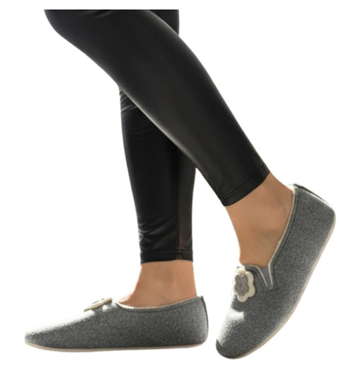 Filcowe kapcie damskie z wełną ost477