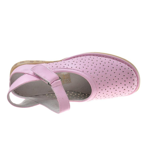 Różowe dziecięce sandałki ażurowe /C5-3 7854 S190/