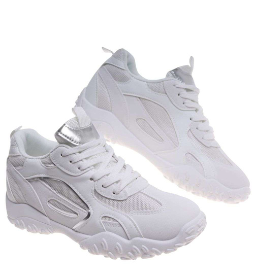 Białe buty sportowe sneakersy /F1-3 18823 W298/
