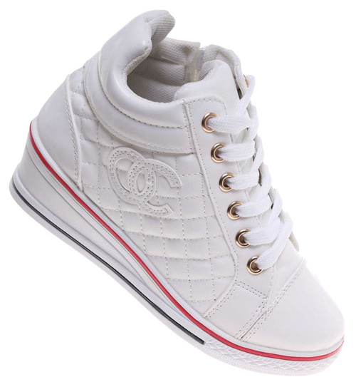 Wygodne dziecięce buciki z suwakami BIAŁE /A1-2 7601 S195/