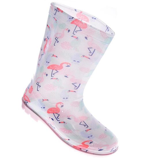 Dziewczęce kalosze z flamingami /g4-1 10409 S394/