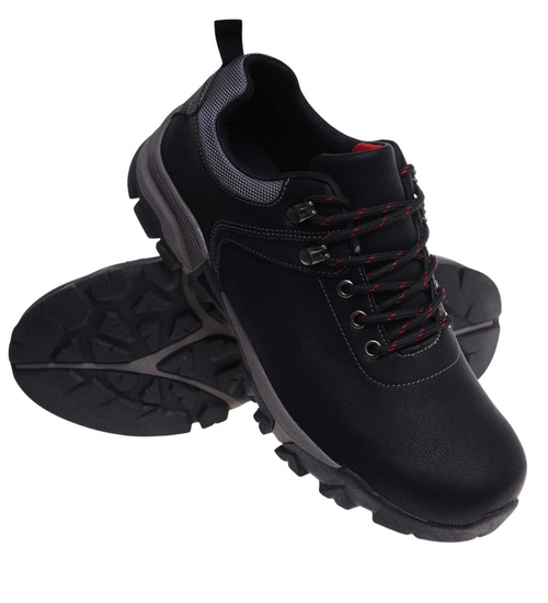 Czarne męskie buty trekkingowe /E5-2 18200 T405/