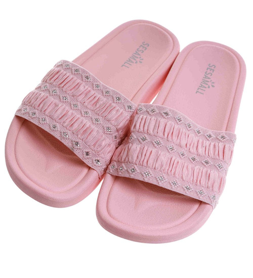 Różowe klapki damskie /C2-1 17723 G1/