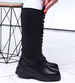 Wysokie czarne damskie glany trapery /D9-1 18199 G332/