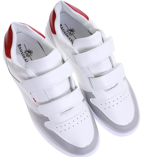 Wygodne trampki męskie na rzepy /F9-2 16956 T386/