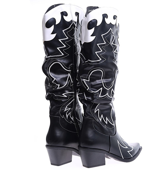 Ocieplane wysokie czarne kozaki kowbojki Seastar /D5-3 15368 T290/