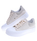 Beżowe damskie trampki sneakersy na platformie /D6-3 14725 T214/