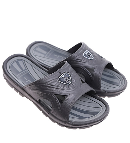 Plażowe szare klapki chłopięce /16532 E3-1 T140/