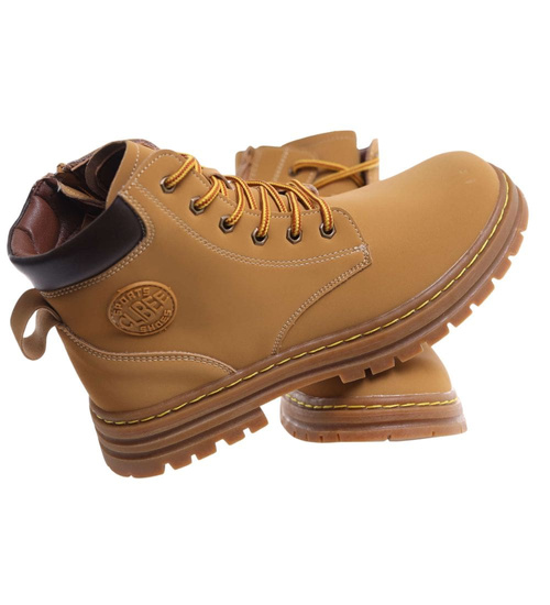 Karmelowe chłopięce buty trapery /D8-1 18289 T432/