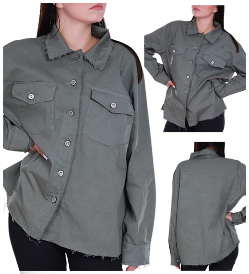 Zielona koszula damska oversize /H UB811 S235/