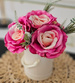 Flower box- różowe róże na prezent /FL49 M212/