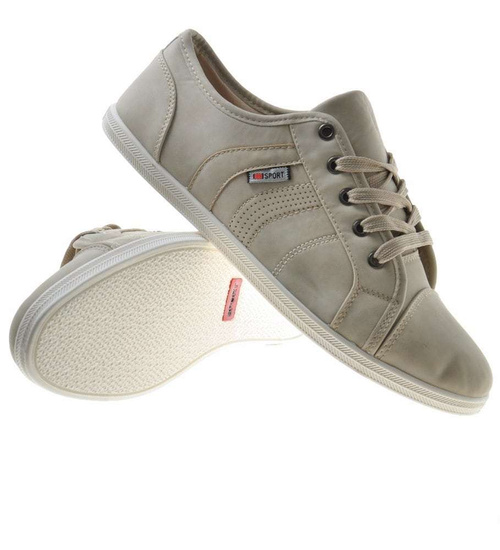 Casualowe męskie trampki Beżowe /G1-3 9014 S195/