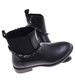 Kobiece czarne botki na niskim obcasie /A1-3 15248 T386/