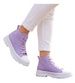 Wysokie trampki na grubym spodzie Liliowe /G12-2 12584 T294/
