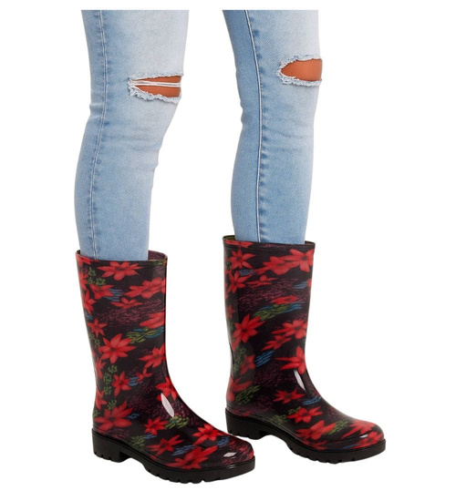 Kolorowe kalosze gumiaki damskie /B1-1 18070 T400/