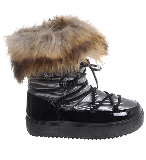 Zimowe kozaki śniegowce z futerkiem Gun /D2-1 18611 T400/