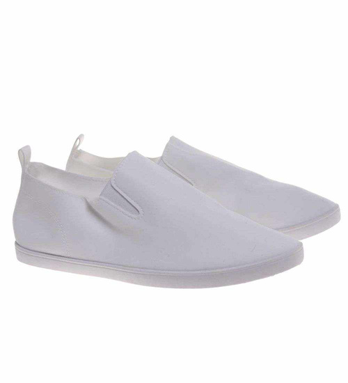 Wsuwane białe tenisówki slip on /G2-2 18675 T242/