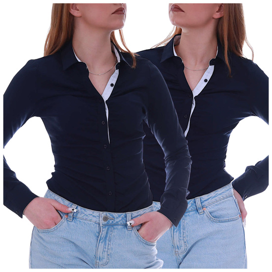 Bawełniana granatowa koszula body /H2 UB864 G7-75/