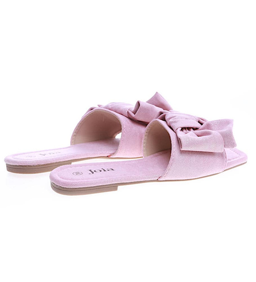 Płaskie różowe klapki damskie /F3-2 13707 T194/