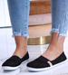 Przewiewne damskie tenisówki slip on z koronki Czarne /D6-2 14552 S154/