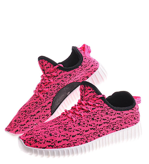 Lekkie damskie buty sportowe Fuksja /C4-1 12306 T199/