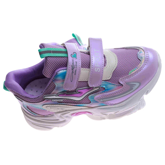 Fioletowe dziewczęce buty sportowe /D2-2 17426 T203/