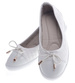 Sportowe białe balerinki damskie z kokardką /B5-3 13104 S290/