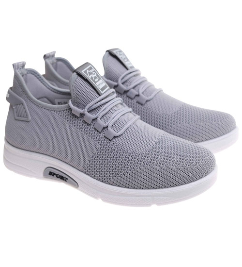 Wsuwane męskie szare buty sportowe /D9-1 17799 GF285 +H2/