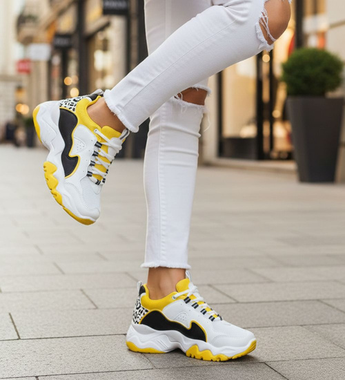 Sznurowane damskie buty sportowe sneakersy /A2-2 12353 S253/ 