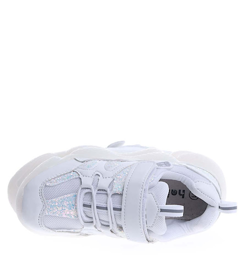 Białe dziewczęce buty sportowe sneakersy /A2-2 15128 T2/
