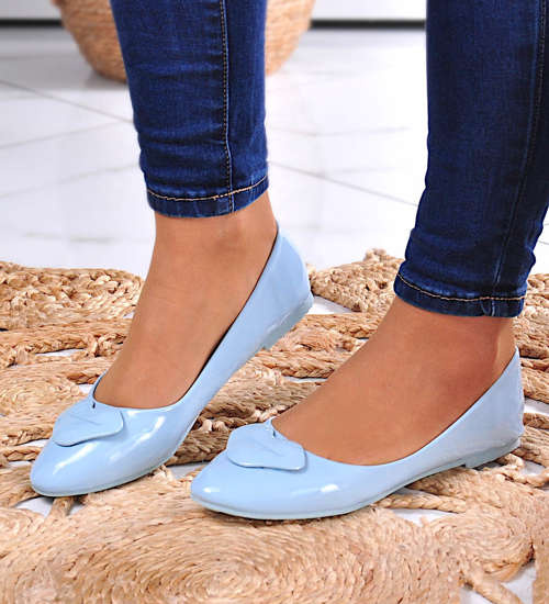 Niebieskie balerinki z ustami /B4-2 8250 S099/