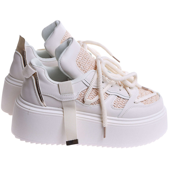 Beżowe trampki na platformie Seastar /G7-1 17345 S587/