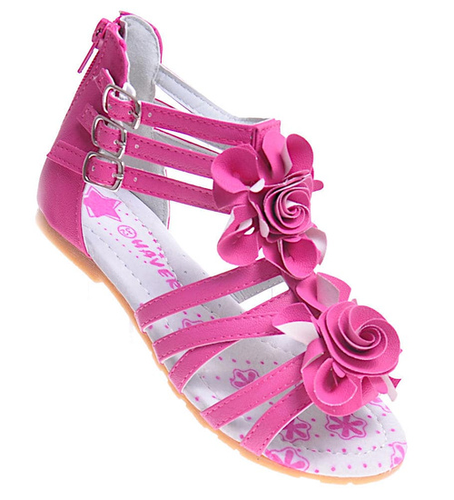 Wygodne sandały dziewczęce Fuksja /E5-2 11730 T195/