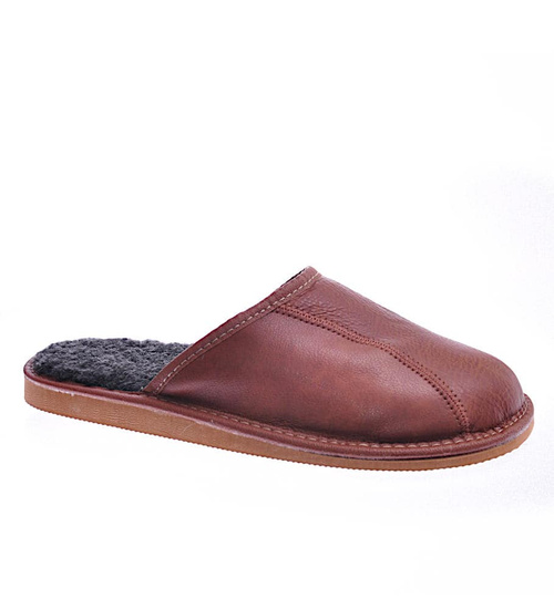 Domowe kapcie góralskie Brązowe /12471 G9 -1 T197/