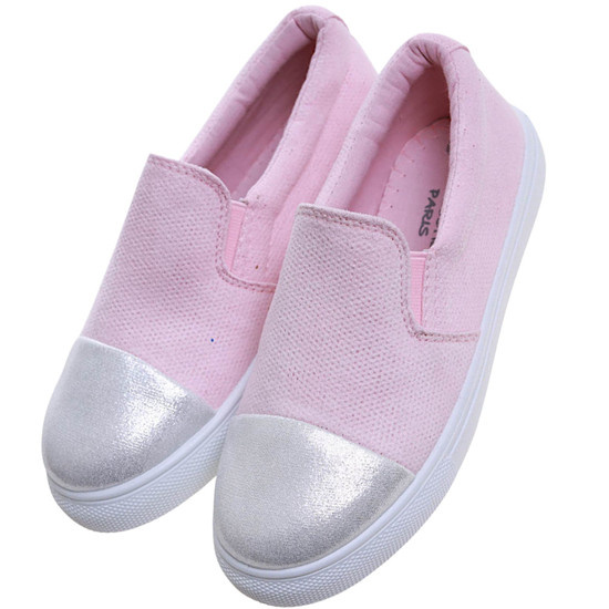 Wsuwane różowe trampki dziewczęce slip on /B8-2 15728  T100/