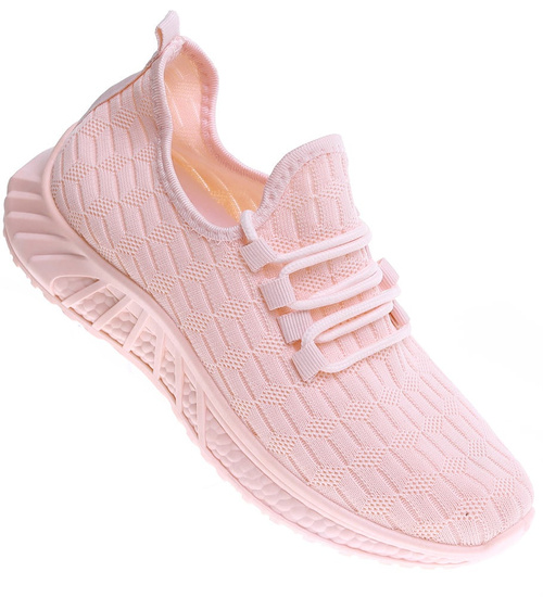 Różowe wsuwane buty sportowe /D7-2 16180 G181/