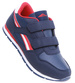Sportowe granatowo czerwone buty chłopięce na rzepy /G2-1 15930 T481/