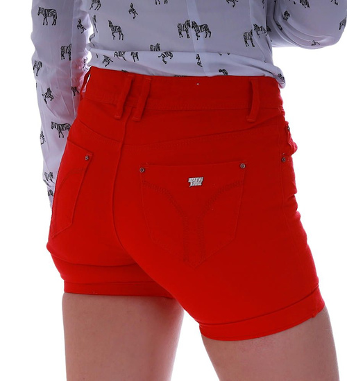 Czerwone krótkie spodenki damskie /H2 UB849 G4/