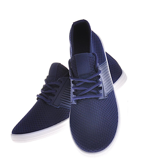 Wsuwane damskie buty sportowe GRANATOWE /A3-2 12368 T290/