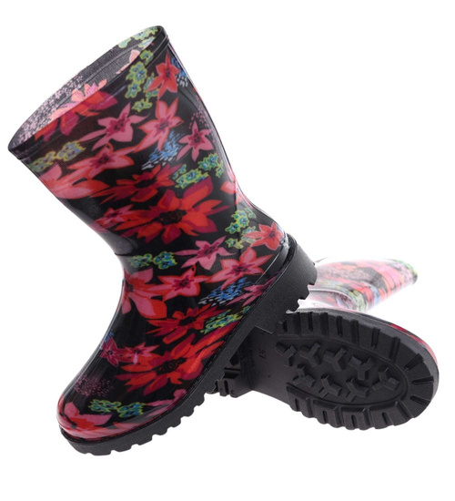 Kolorowe kalosze gumiaki damskie /B1-1 18070 T400/