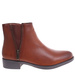 Karmelowe botki na płaskim obcasie /D8-2 18405 W345/