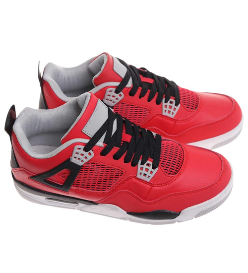 Czerwone wysokie buty sportowe męskie /C2-3 17963 W308/