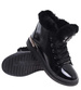 Czarne zimowe trampki z futerkiem /E10-2 18336 T411/