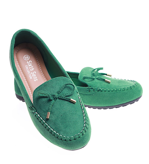 Zielone jesienne baleriny lordsy /B8-2 14666 S490/