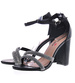 Kobiece sandałki z cyrkoniami czarne /E8-3 13038 T/797