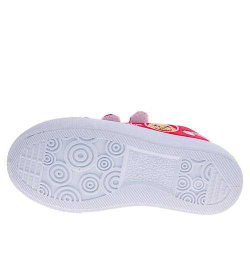 Czerwone trampki dziewczęce na rzepy /E10-2 10875 T191/