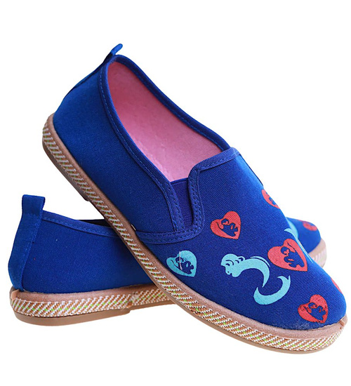 Wsuwane niebieskie tenisówki dziewczęce /E5-1 7834 S095/