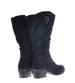 Czarne zamszowe kozaki damskie z ociepleniem /H2 10352 T293/