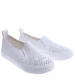 Ażurowe wsuwane trampki slip on Białe /A2-2 13764 T122/